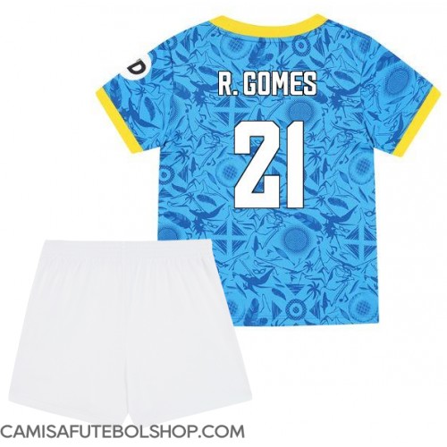 Camisa de time de futebol Wolves Rodrigo Gomes #21 Replicas 3º Equipamento Infantil 2025-26 Manga Curta (+ Calças curtas)